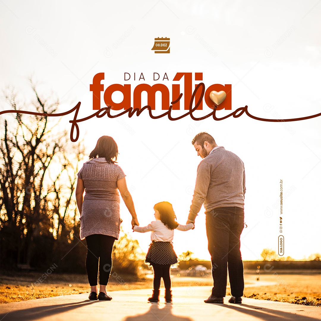 Social Media Dia da Família 8 De Dezembro PSD Editável [download] - Designi