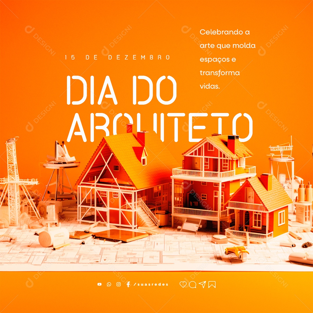 Dia do Arquiteto Celebrando a Arte que Molda Espaços e Transforma Vidas Social Media PSD Editável