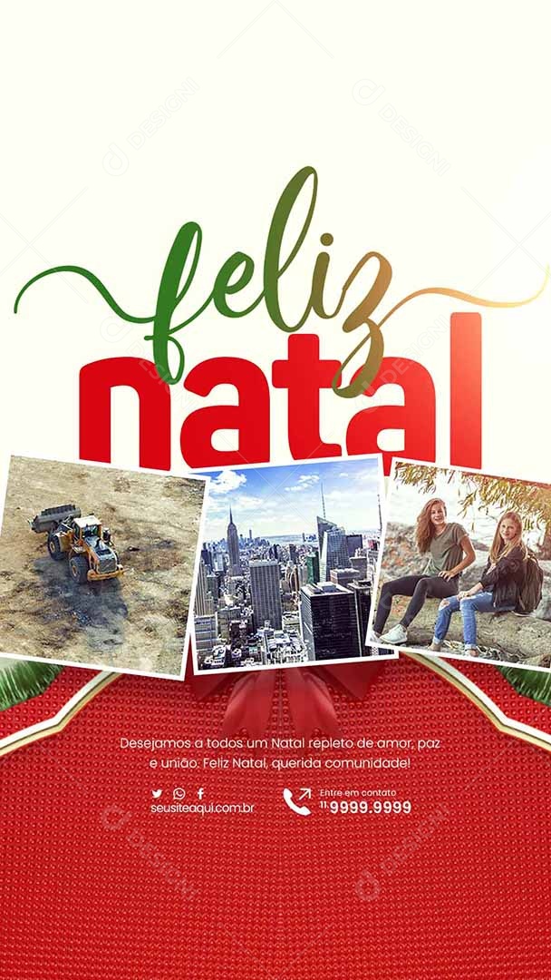 Story Feliz Natal Prefeitura Desejamos a Todos um Natal Repleto de Amor Paz e União Social Media PSD Editável