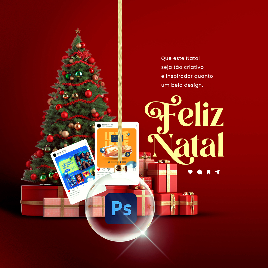 Motion Designer Gráfico Feliz Natal Que este Natal Seja Tão Criativo e Inspirador After Effects Editável