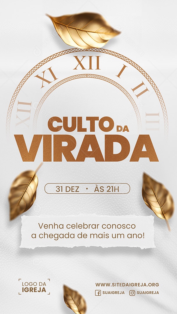 Story Culto Da Virada Venha Celebrar Conosco Social Media Psd Editável Download Designi 