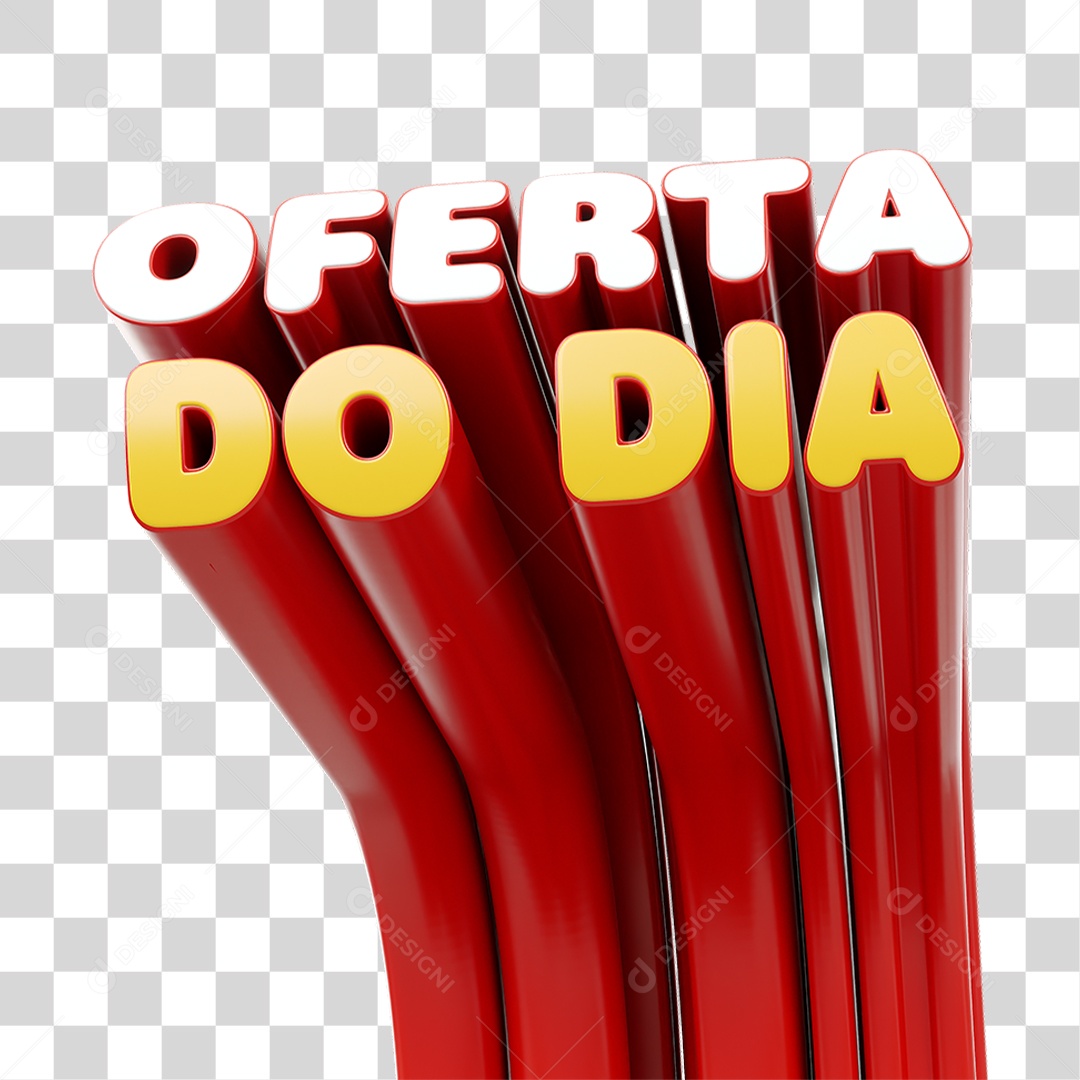 Selo 3D Oferta do Dia PNG Transparente