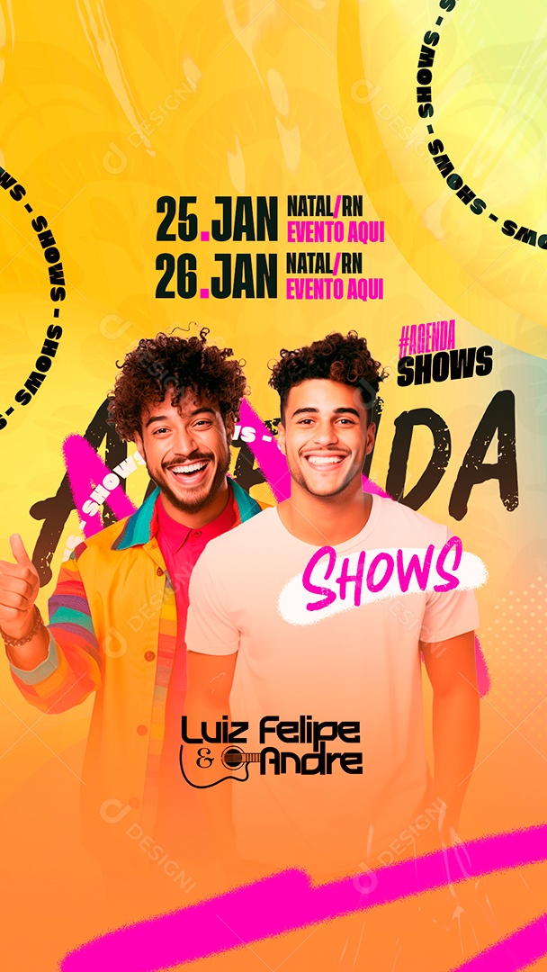 Story Flyer Agenda De Shows Luiz Felipe And Andre Social Media Psd Editável Download Designi 6632