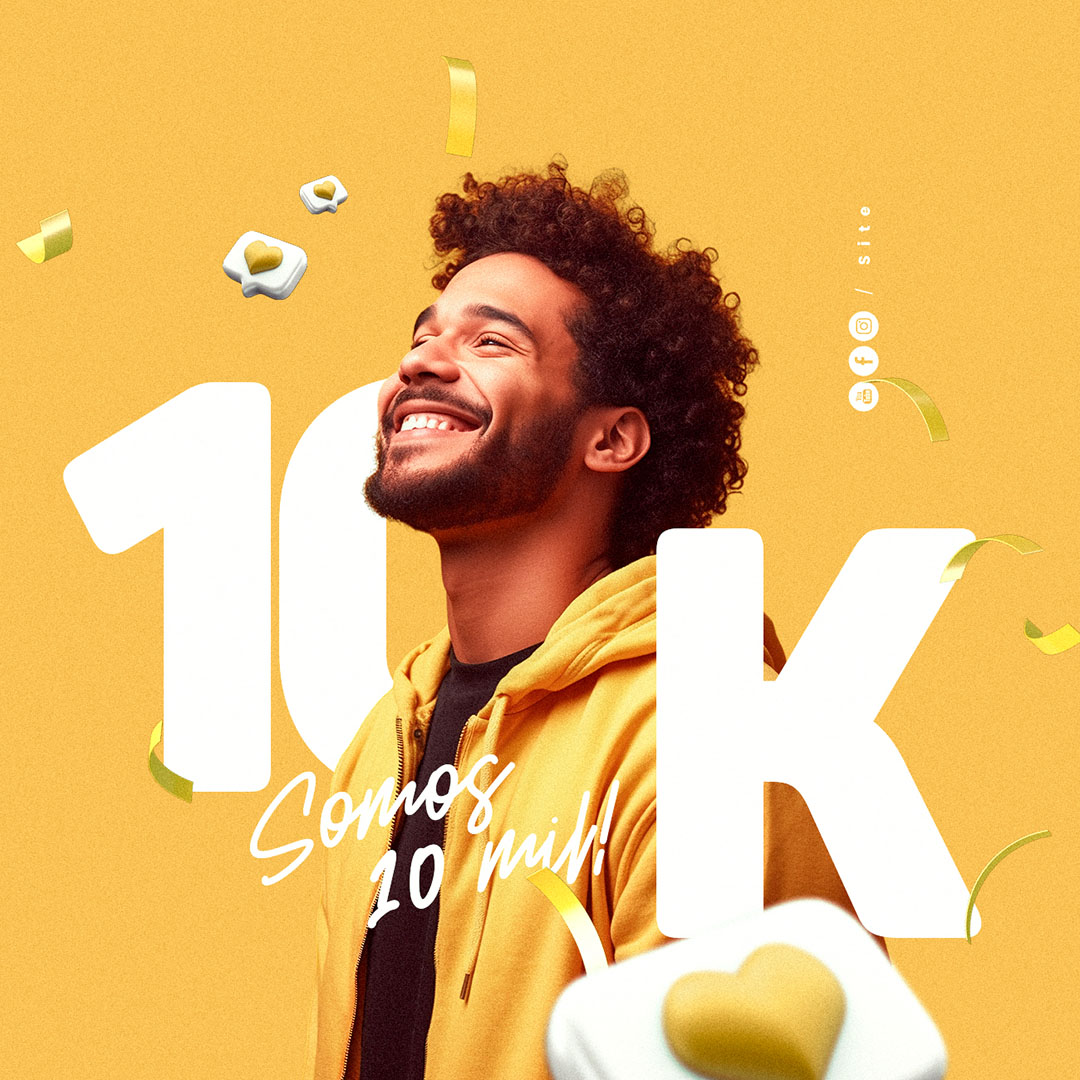 MotionSeguidores Somos 10k 10 mil Social Media After Effects Editável