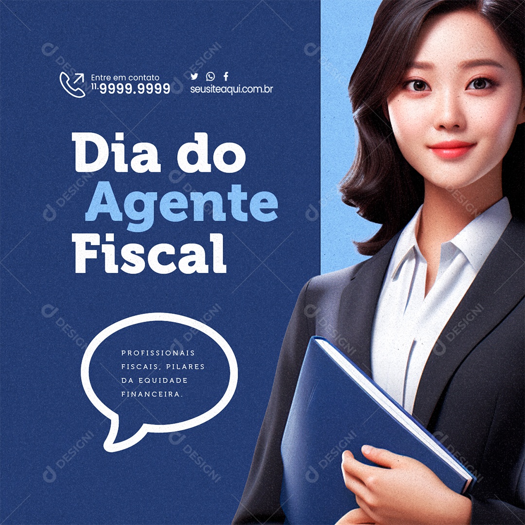 Dia Do Agente Fiscal 2 De Fevereiro Profissionais Fiscais Pilares Social Media PSD Editável