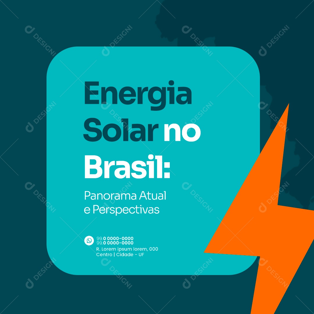 Energia Solar no Brasil Panorama Atual e Perspectivas Social Media PSD Editável