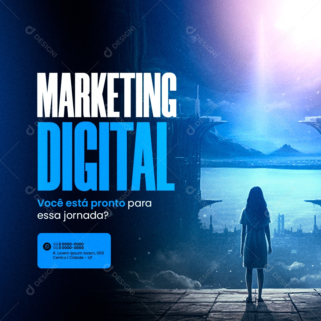 Marketing Digital Você está pronto para essa jornada Social Media PSD Editável