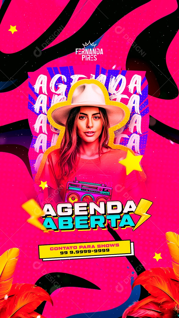 Story Flyer Carnaval Agenda Aberta Fernanda Pires Social Media Psd Editável Download Designi 6780