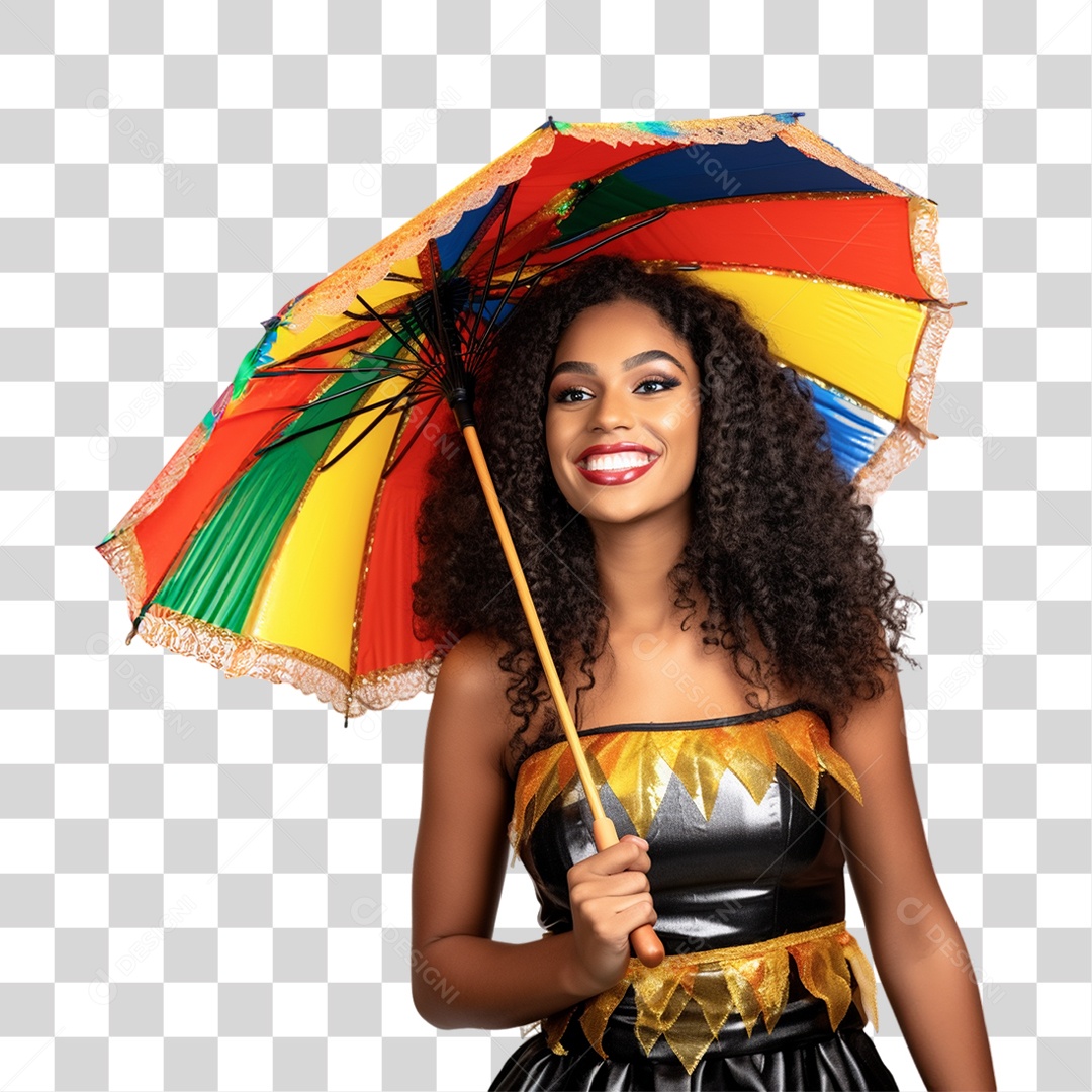 Woman Dressed For Carnival Transparent PNG