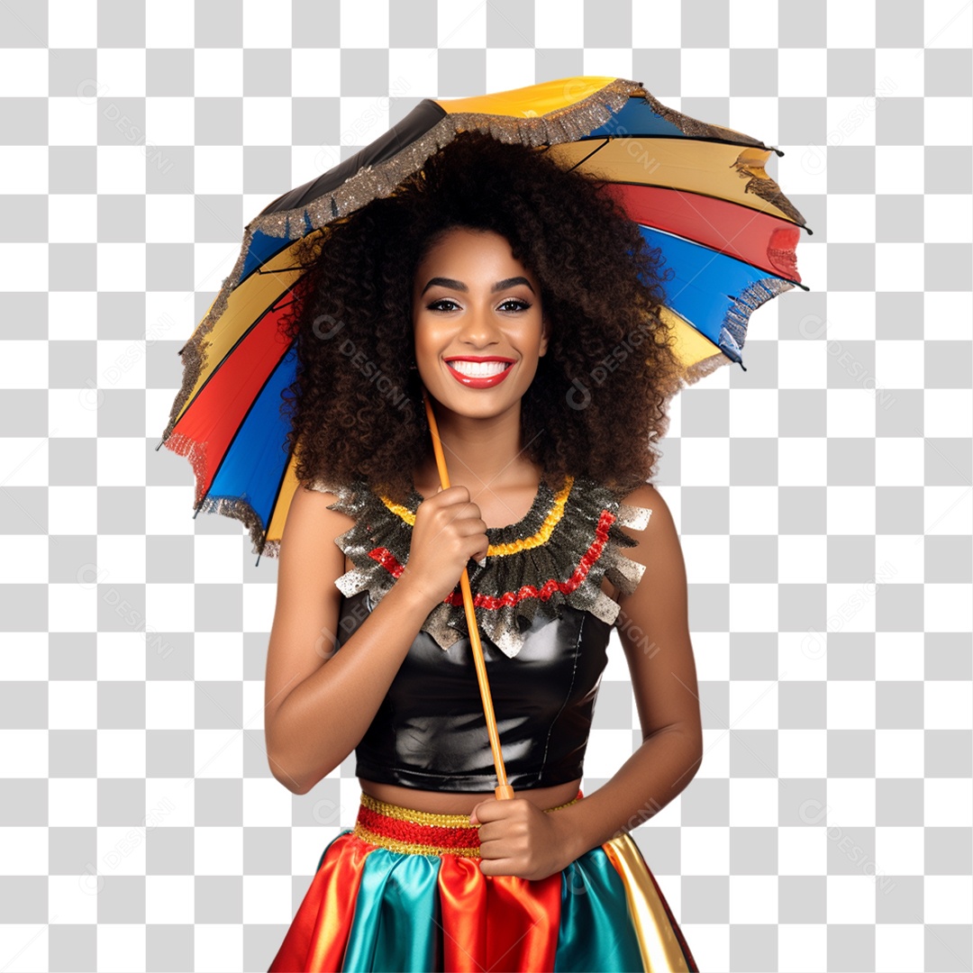 Mulher Vestida Para o Carnaval PNG Transparente