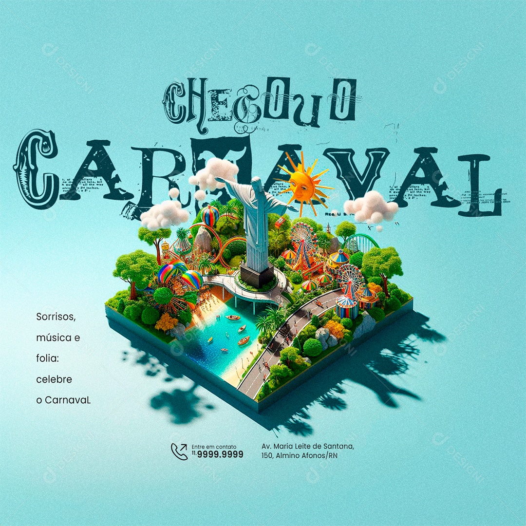 Carnival Has Arrived Smiles Music and Revelation Social Media PSD Editable