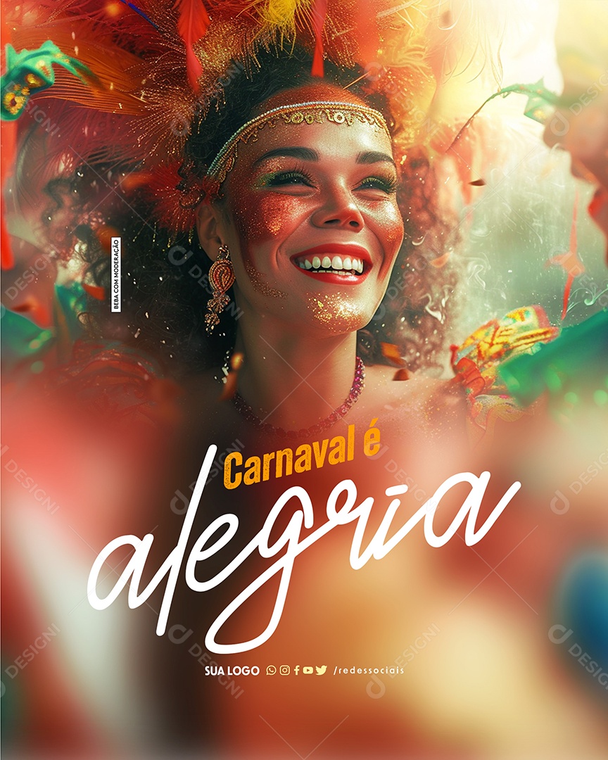 Carnaval é Alegria Social Media Psd Editável Download Designi 0888