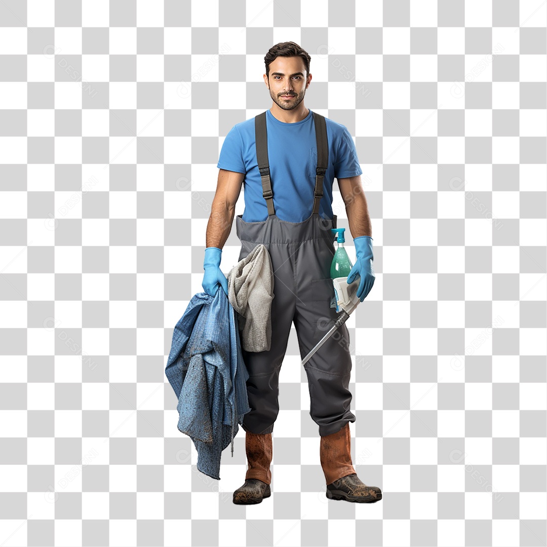 Man in Car Wash Automotive Cleaning Transparent PNG