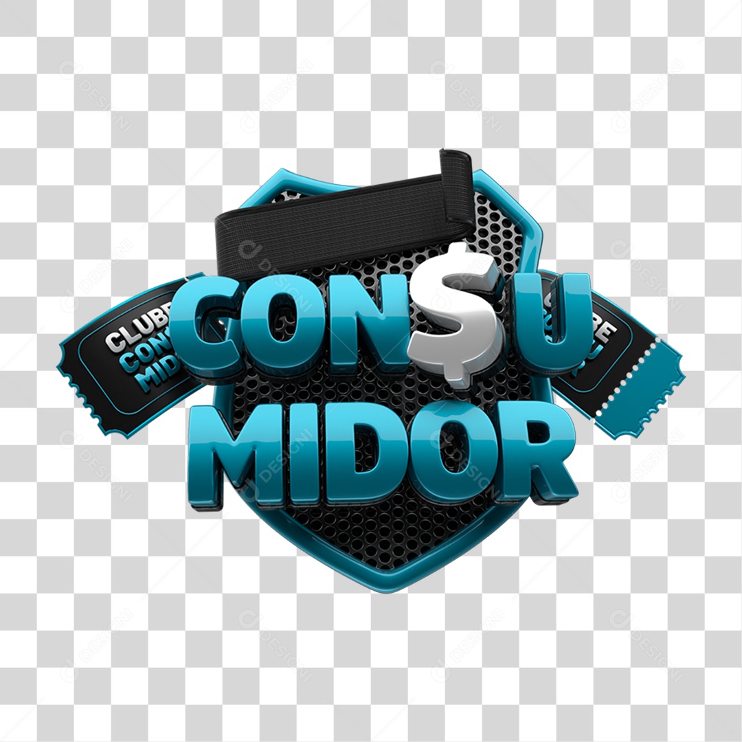 Selo 3D Consumidor PNG Transparente