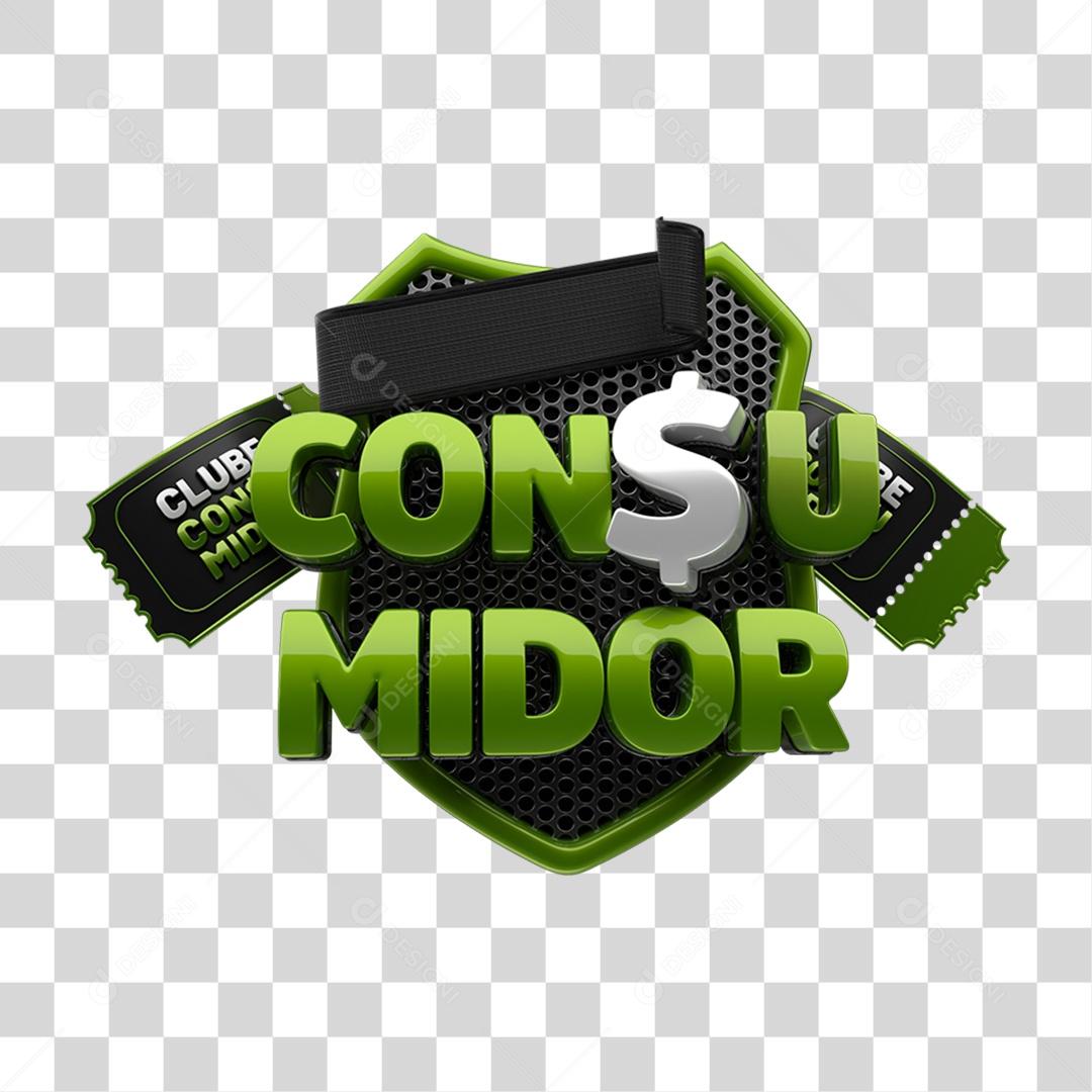 Selo 3D Consumidor PNG Transparente