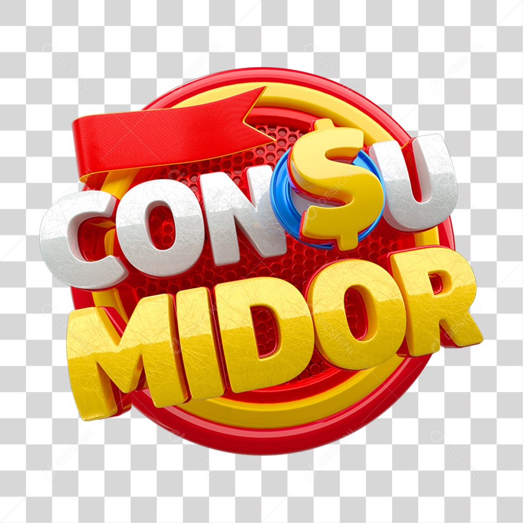 Selo 3D Consumidor PNG Transparente