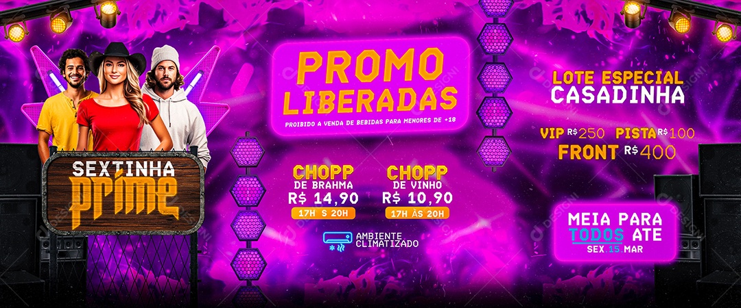 Carrossel Sextinha Prime Promo Liberadas Social Media PSD Editável