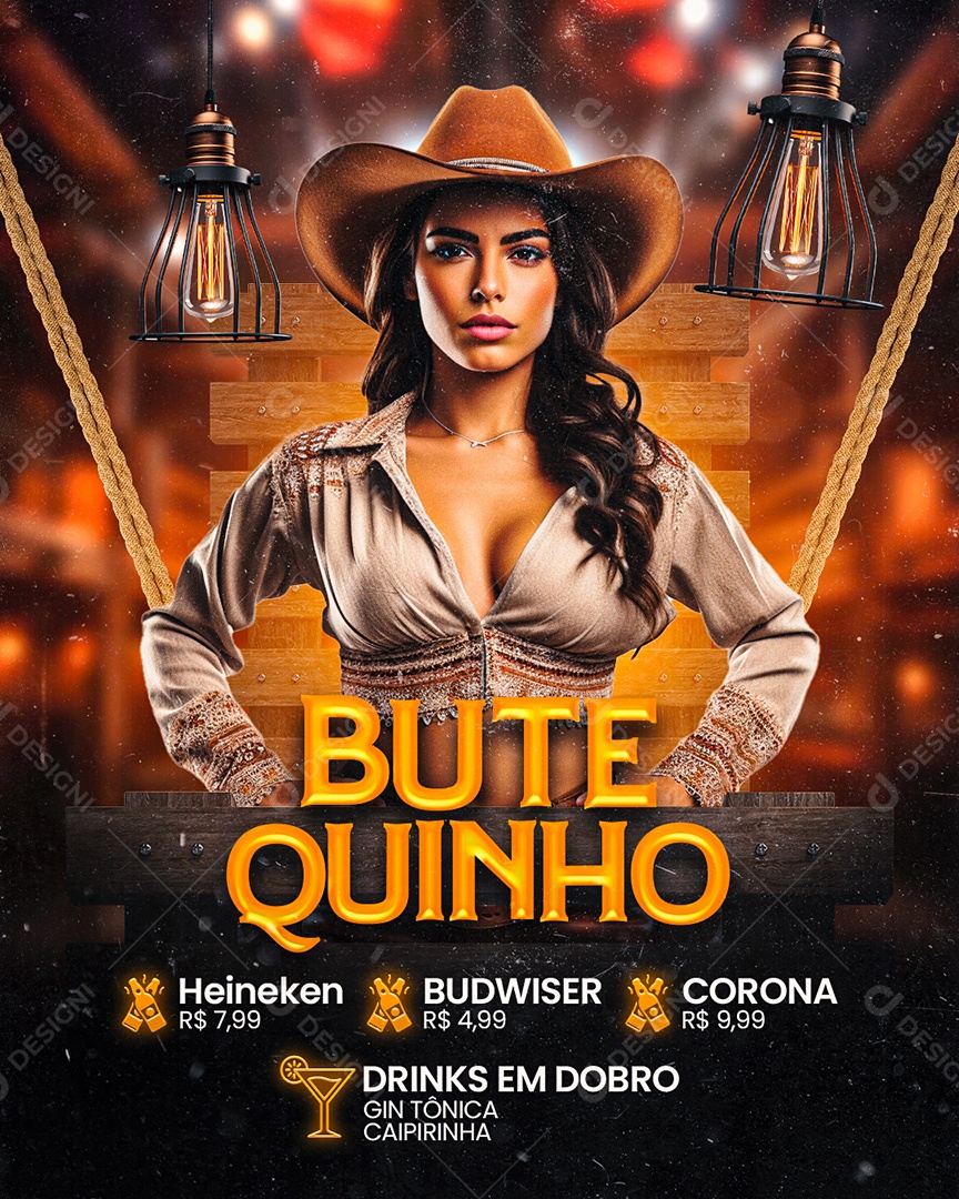 Flyer Butequinho Show ao Vivo Social Meida PSD  Editável