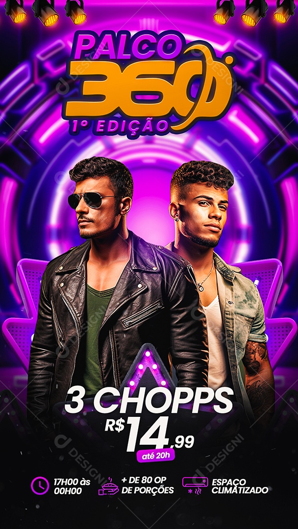 Story Flyer Stage 360 Show Chopps Social Media PSD Editable