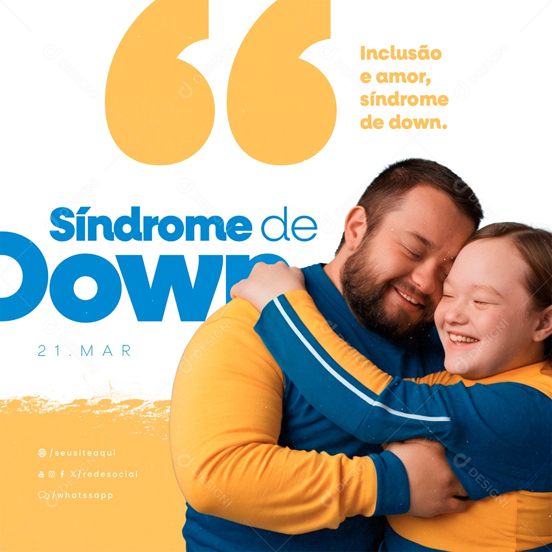 International Down Syndrome Day Inclusion and Love Social Media PSD Editable