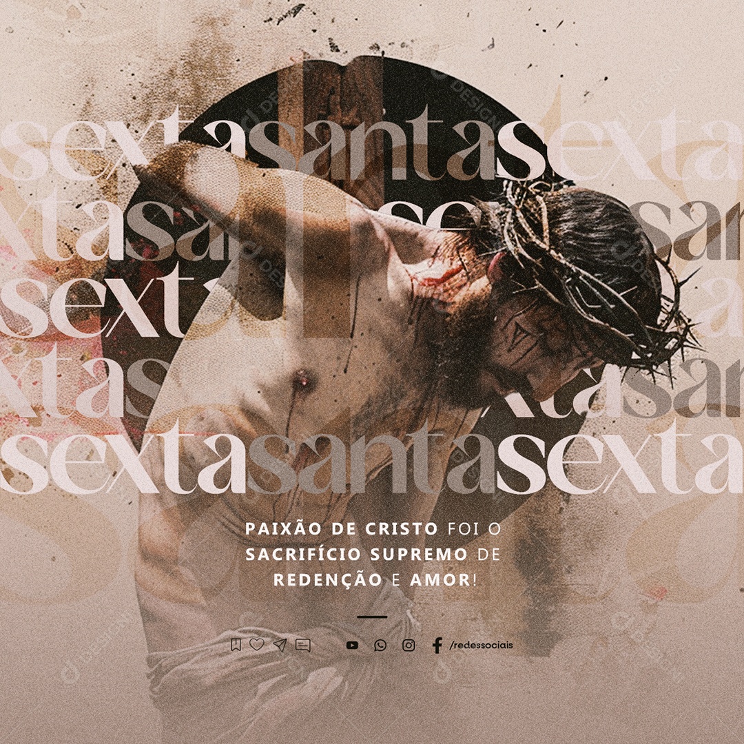 Friday Holy Passion of Christ Social Media PSD Editable