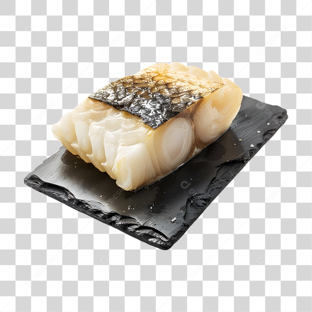 Pedaços de Bacalhau em Tábua PNG Transparente