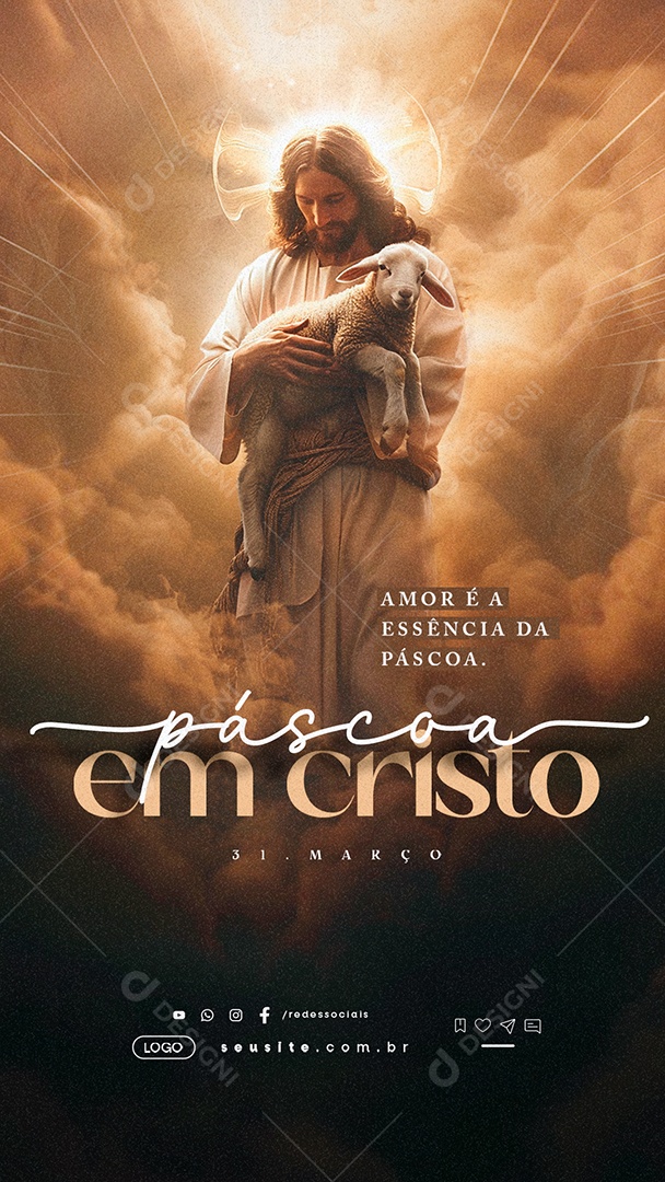 Story Páscoa em Cristo Social Media PSD Editável