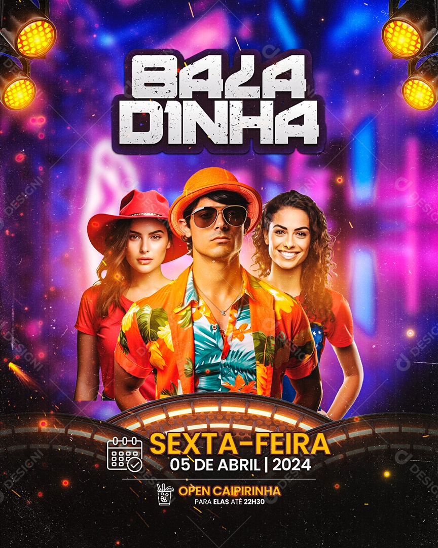 Flyer Baladinha Social Media PSD Editável