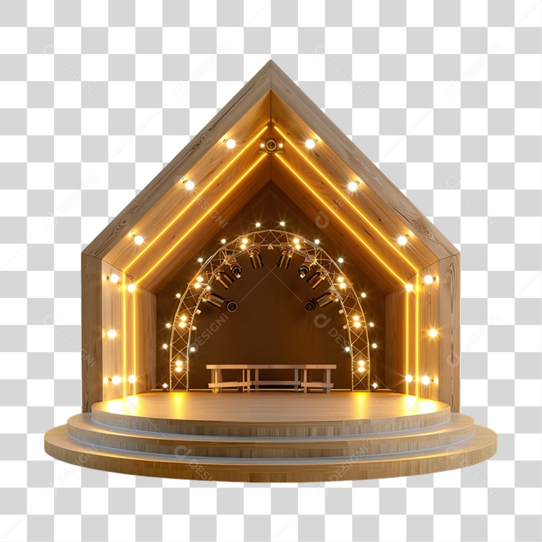 Wooden Podium Lights Lamps Transparent PNG