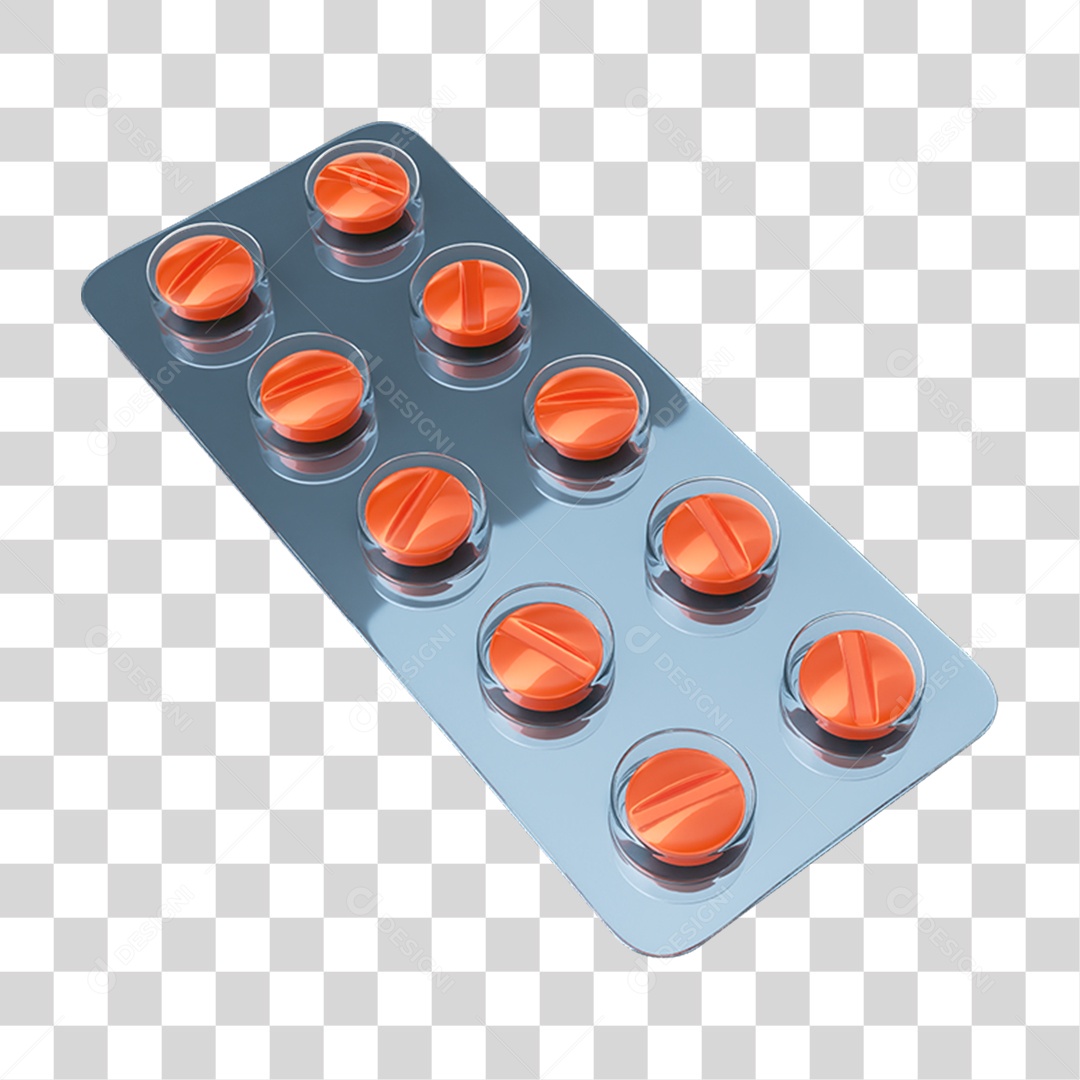 Elemento 3D Medicamentos Comprimidos Remédios PNG Transparente