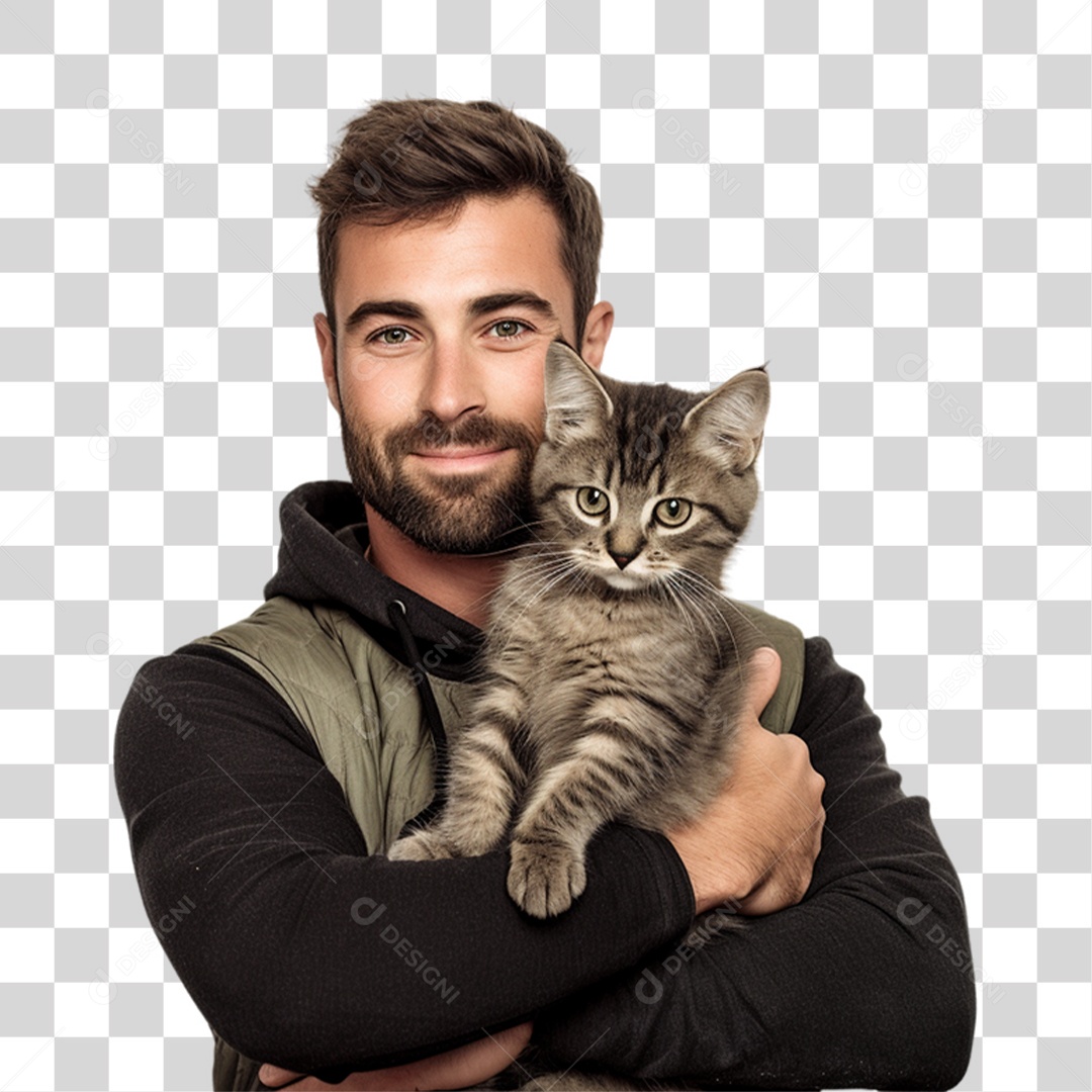 Person Holding Their Cat Pet Transparent PNG