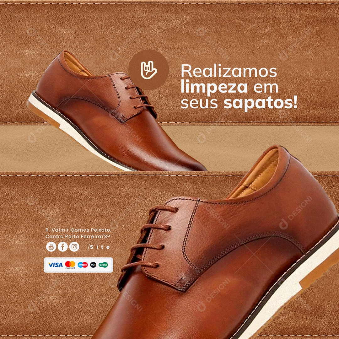 Social Media Shoe Store We Clean Your Shoes Editable PSD