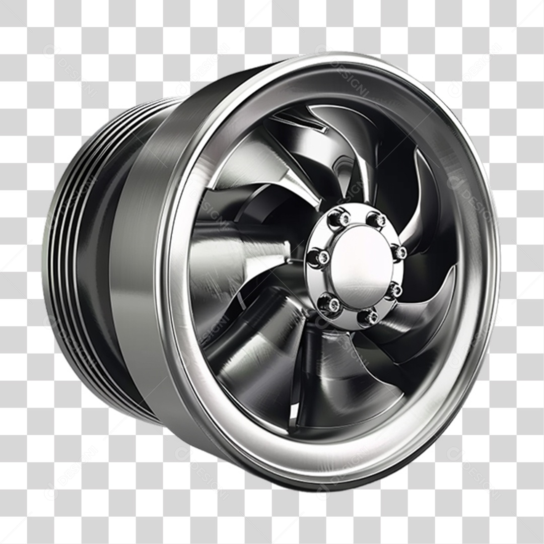 Turbina de Carro Metal PNG Transparente