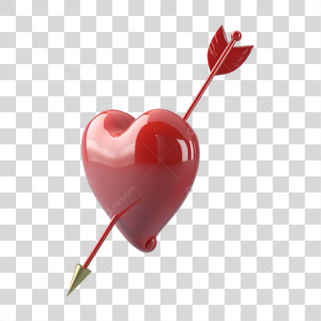 Heart with Arrow Transparent PNG