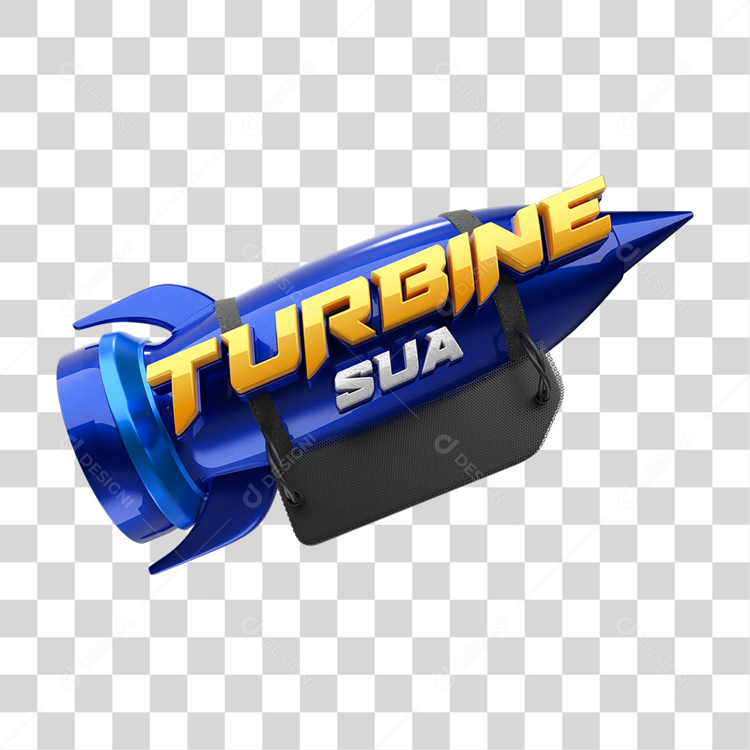 Selo 3D Turbine Sua PNG Transparente