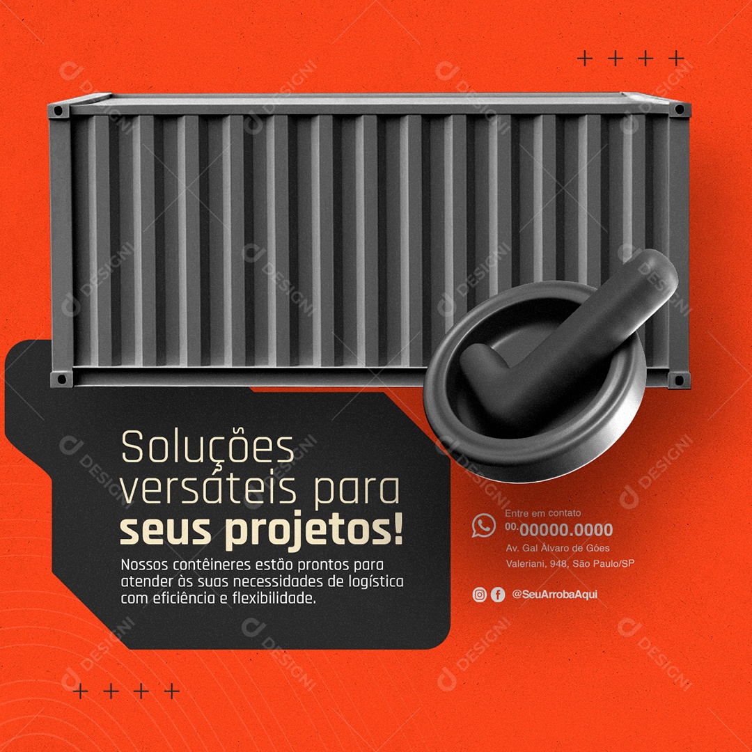 Containers Soluções Versáteis para Seus Projetos Social Media PSD Editável