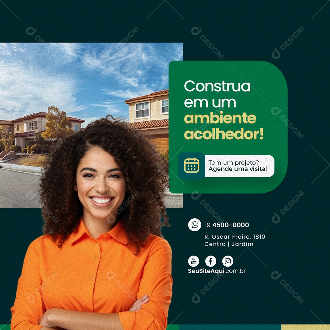 Loteamento Construa em Um Ambiente Acolhedor Social Media PSD Editável