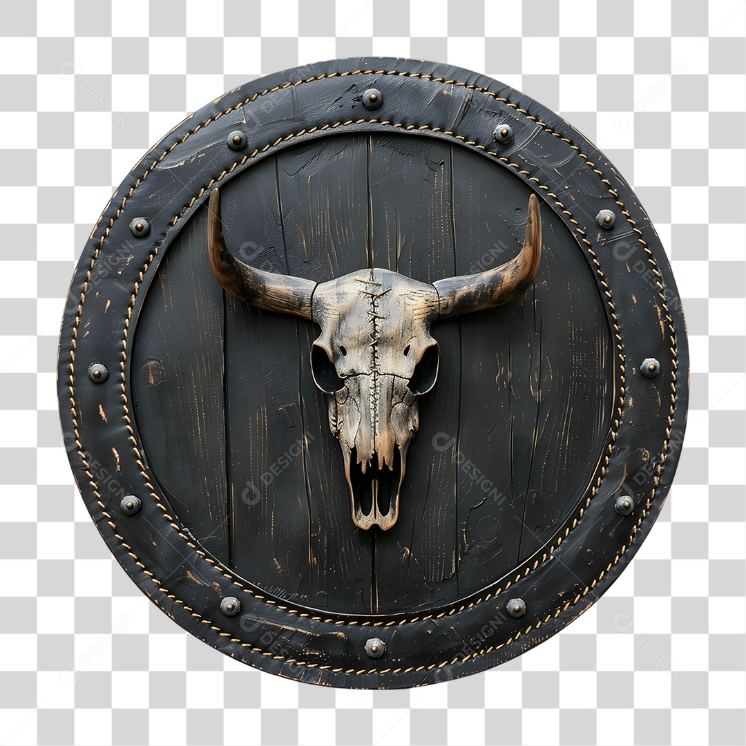 Transparent PNG Cattle Skull Leather Plate