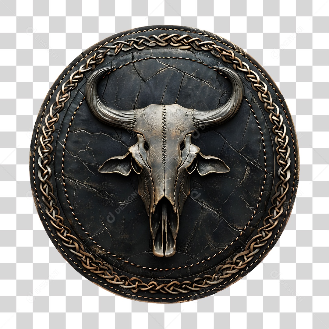 Transparent PNG Cattle Skull Leather Plate