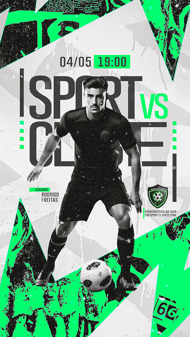 Motion Story Jogo de Futebol Sport vs Clube Social Media After Effects Editável