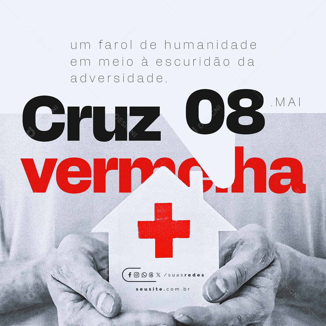 Dia da Cruz Vermelha 08 de Maio Um Farol de Humanidade Social Media PSD Editável