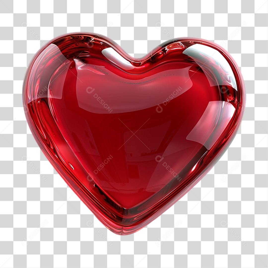 Transparent PNG Heart 3D Element