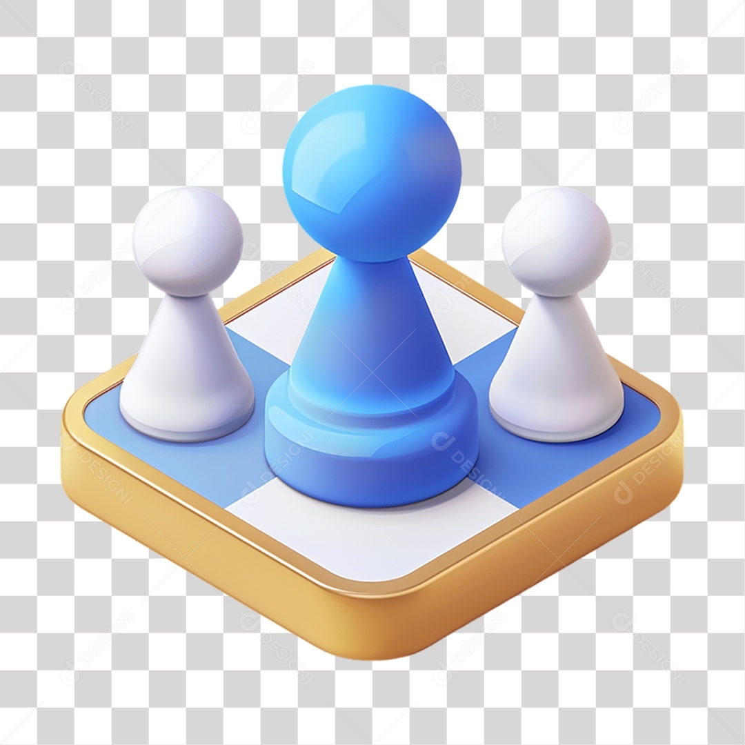 Transparent PNG Chess Stone 3D Element