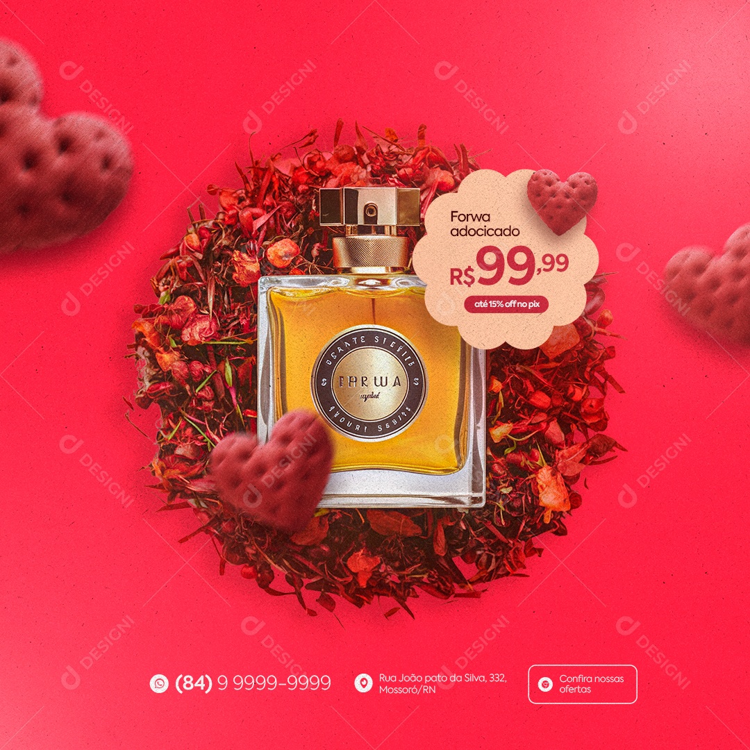 Valentine's Day Gifts Imported Offshore Sweetened Perfume Social Media PSD Editable