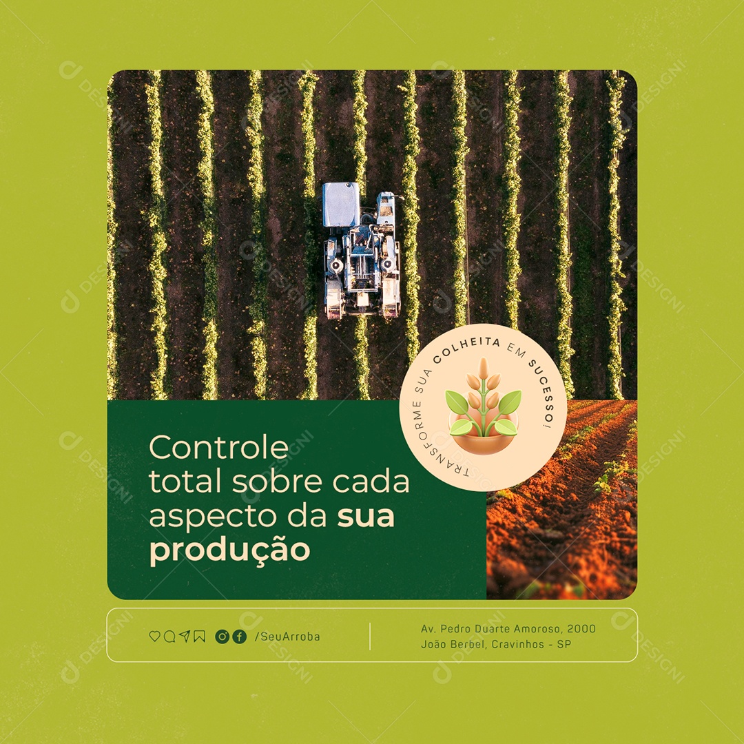 Agro Negócios Controle Total Sobre Cada Aspecto da Sua Produção Social Media PSD Editável