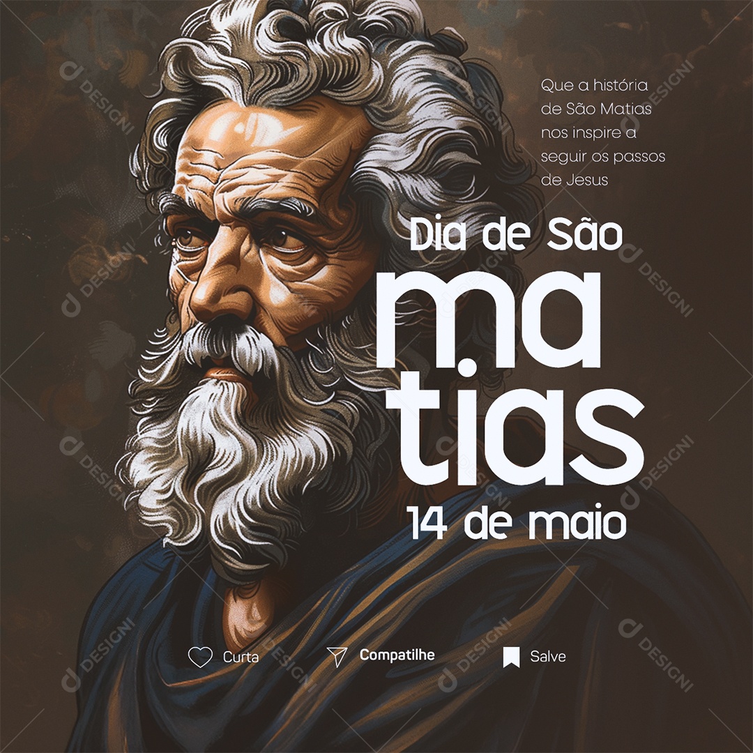 Saint Matthias Day May 14th Social Media PSD Editable