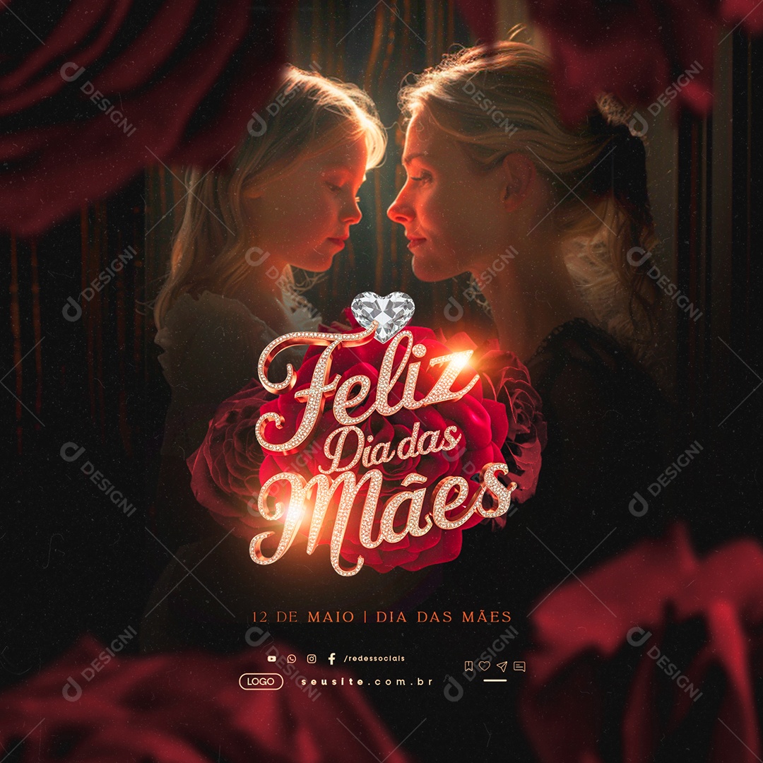 Feliz Dia Das Mães 12 de Maio Social Media PSD Editável