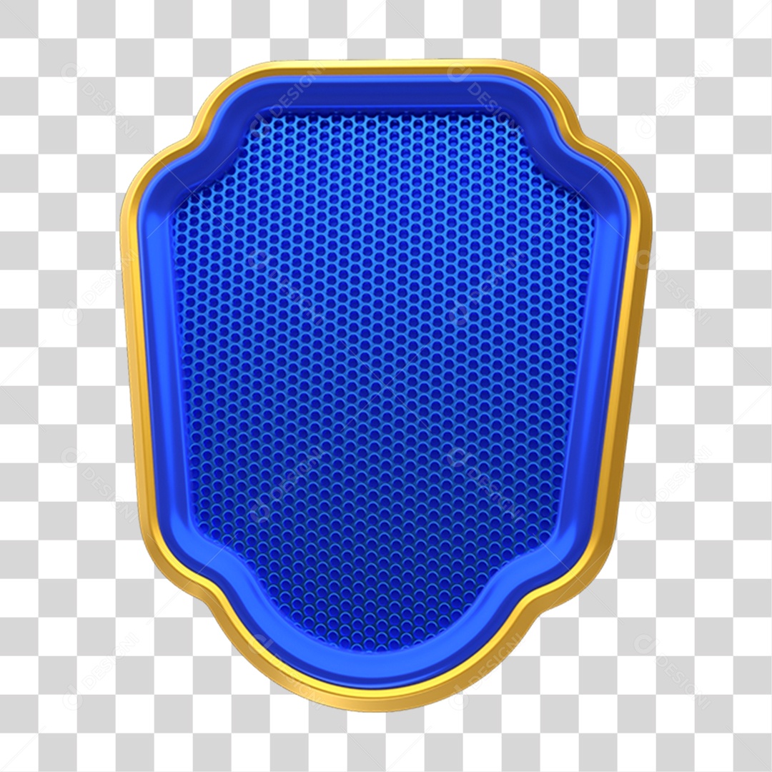 Transparent PNG Shield Plate 3D Element