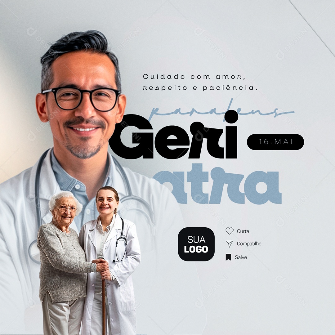 Geriatric Day May 16th Congratulations Social Media PSD Editable