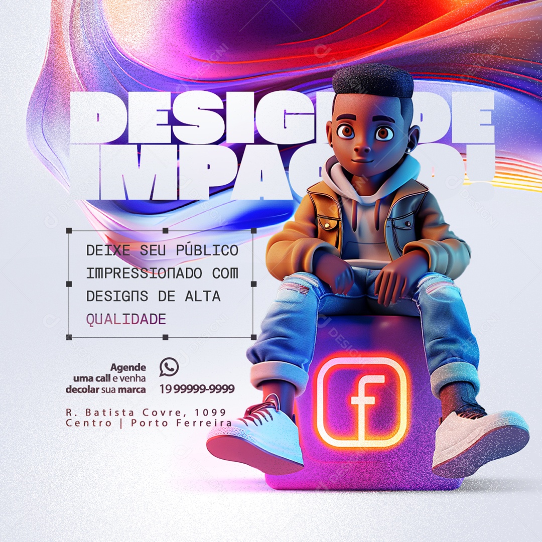 Marketing Design de Impacto Deixe seu Público Impressionado Social Media PSD Editável